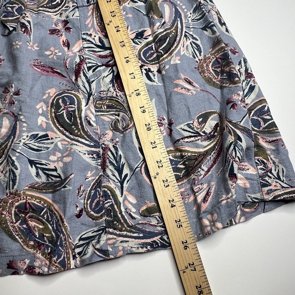 Mystree Linen Blend Midi Skirt Women L Floral Cottagecore Summer Peasant - Picture 9 of 10